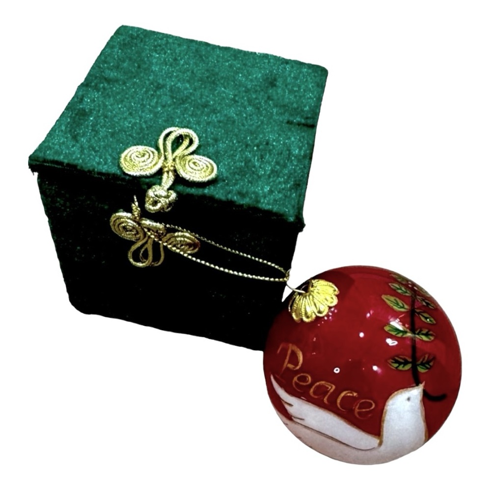 Pier 1 One Imports Li Bien Christmas Ornament Peace Dove Olive Branch 2012